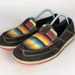 Ariat Women Shoes 8.5 B Striped Western Slip Ons Multicolor Cruiser Casual Moc